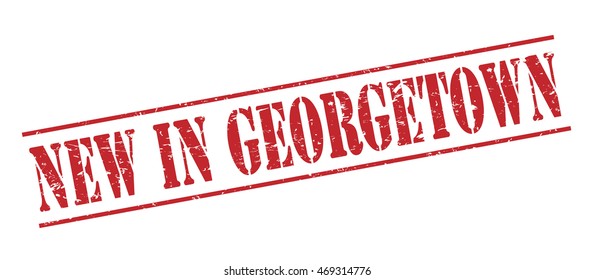 new in georgetown vector stamp on white background