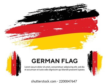 Nueva Alemania textura gruesa colorida bandera diseño conjunto de vector