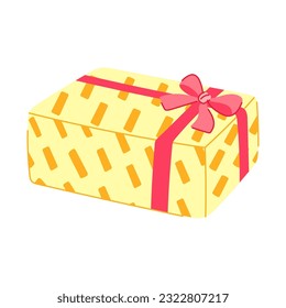 new gift box cartoon. party present, ribbon surprise new gift box sign. isolated symbol vector illustration