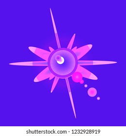 New glamorous magical abstract object glow splash motion.
