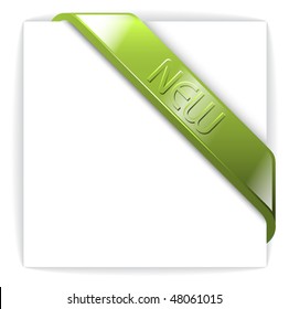 New glassy green corner ribbon