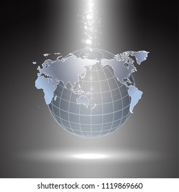 New globe world map background