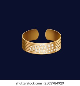 new Gold Bracelet trendy vector design