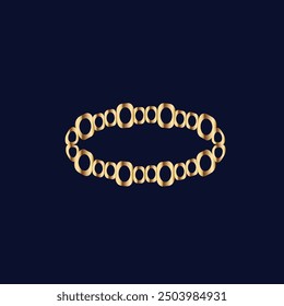 new Gold Bracelet trendy vector design