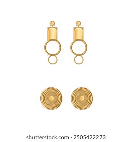 new  Gold Earrings vector Image