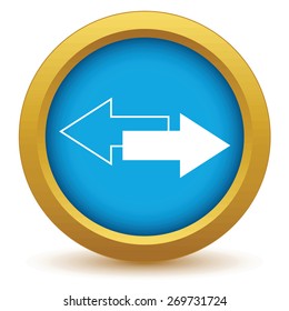 New gold reverse icon on a white background. Vector illustration