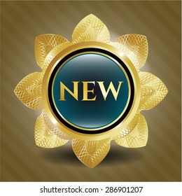 New gold shiny badge