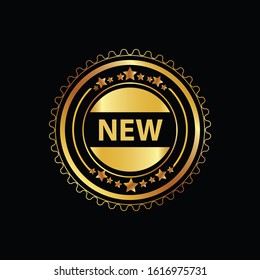 New gold stamp with white background