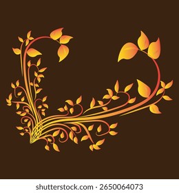 nova flor de colar dourado com fundo
