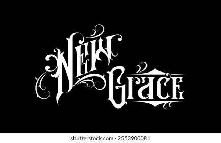 NEW GRACE lettering custom style design