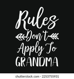 New Grandma Shirt Rules Don't Apply to Grandma Tshirt Flower