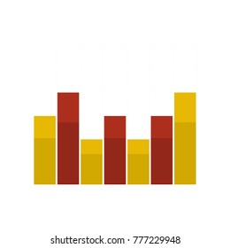 New graph icon. Flat illustration of new graph vector icon isolated on white background