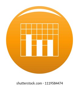 New graph icon. Simple illustration of new graph vector icon for any any design orange