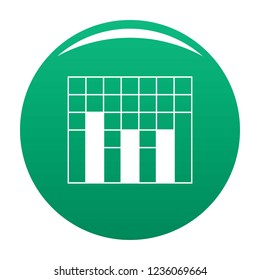 New graph icon. Simple illustration of new graph vector icon for any any design green