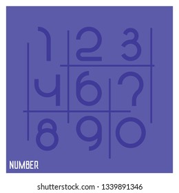 New great set modern cool fresh look pathfinder number pad, numpad logo icon sign symbol and illustration model concept design with basic shape like a circle and rectangle