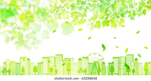 New green building scenery background