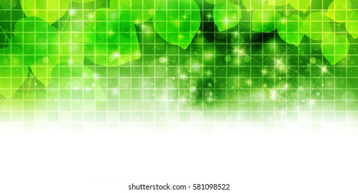 New green leaves landscape background