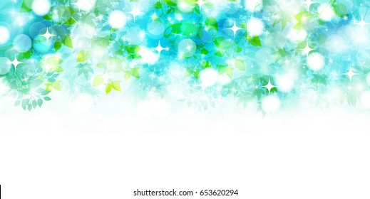 New green leaves landscape background