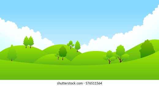 New green tree scenery background