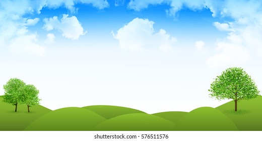 New green tree scenery background