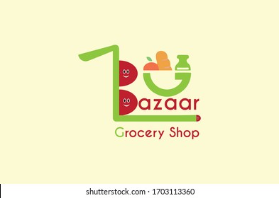new grocery logo Supermarket logo template with shopping cart Vector Logo templates