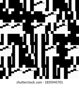 New grunge aesthetics in abstract pattern design composition. Brutalist inspired vector graphics made with simple geometric shapes, offset textures, glitch effect, for poster art and digital print.