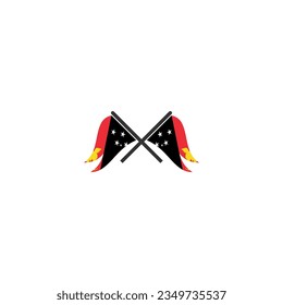 New Guinea flag icon set, New Guinea independence day icon set vector sign symbol