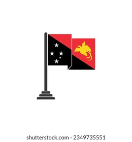 New Guinea flag icon set, New Guinea independence day icon set vector sign symbol