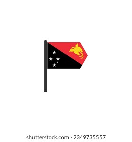 New Guinea flag icon set, New Guinea independence day icon set vector sign symbol