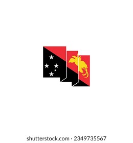 New Guinea flag icon set, New Guinea independence day icon set vector sign symbol