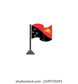 New Guinea flag icon set, New Guinea independence day icon set vector sign symbol