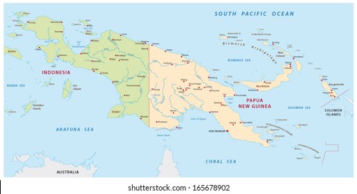 new guinea map