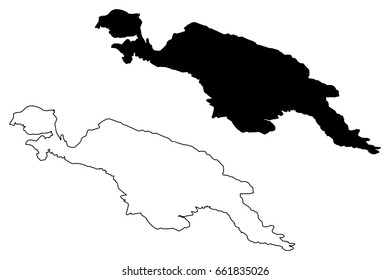  new guinea map vector illustration, scribble sketch  new guinea