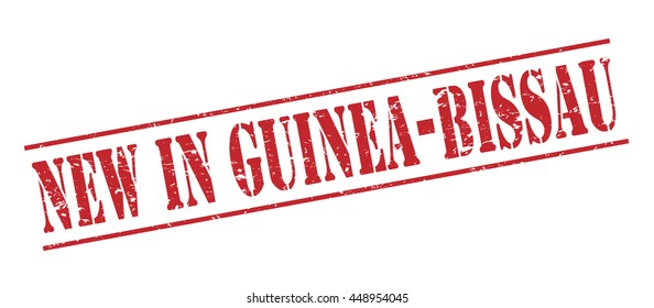 new in guinea-bissau vector stamp on white background