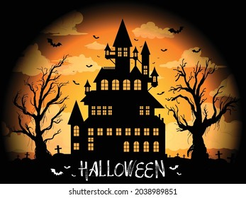 Nuevo castillo de Halloween para vector
