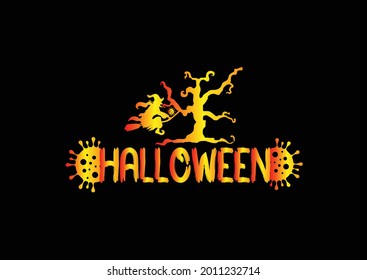 new Halloween logo and t shirt design template