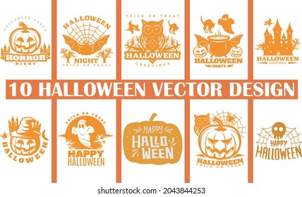 new halloween transparent design set