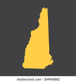 New Hampshire border,map. Vector illustration EPS8.