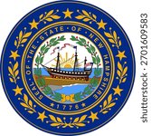 New Hampshire Circle Flag, New Hampshire Flag Icon