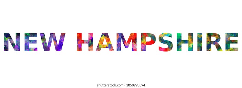 NEW HAMPSHIRE. Colorful typography text banner. Vector the word new hampshire design