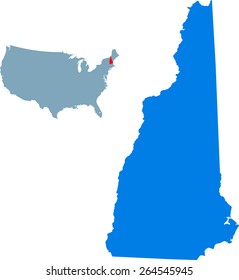 New Hampshire map