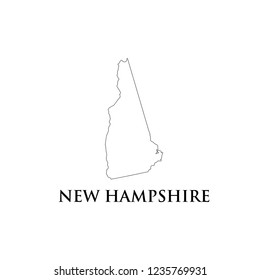 New Hampshire map icon vector.