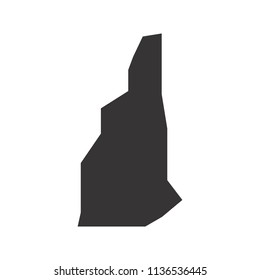 New Hampshire map. Simple black map. Vector eps 08. State of US America Maps.