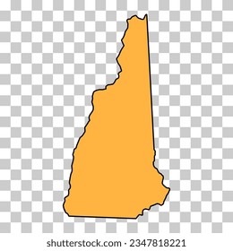 New Hampshire map, united states of america. Flat concept icon symbol vector illustration .