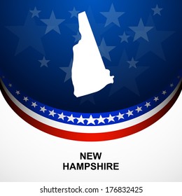 New Hampshire map vector background