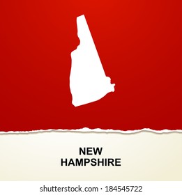 New Hampshire map vector background