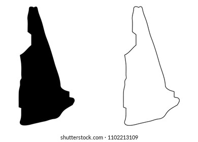 New Hampshire map vector illustration, scribble sketch New Hampshire map
