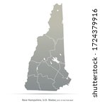 new hampshire map. vector map of new hampshire, U.S. states.