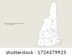 new hampshire map. vector map of new hampshire, U.S. states.