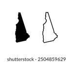 New Hampshire maps vector isolated on a transparent background